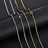 Stainless Steel Box Chain Necklace NJEW-YWC0001-02G-04-1