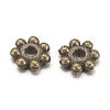 Tibetan Style Alloy Daisy Spacer Beads X-MLF1022Y-NF-2