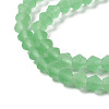 Imitate Austrian Crystal Frosted Glass Beads Strands EGLA-A039-T2mm-MD24-3