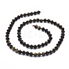 Natural Golden Sheen Obsidian Beads Strands G-E569-D05-2