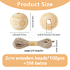 Wood Beads WOOD-FH0002-29B-2