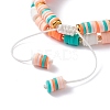Handmade Disc Polymer Clay Braided Bead Bracelets Set BJEW-TA00043-17