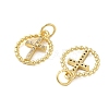 Brass Micro Pave Cubic Zirconia Pendants KK-C092-21A-G-2
