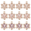 12Pcs 3 Colors Brass with Cubic Zirconia Pendants KK-DR0001-57-1