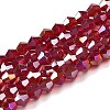 Transparent Electroplate Glass Beads Strands LS-EGLA-A039-T3mm-B27-1