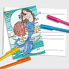 AHADERMAKER 1 Set Coloring Paper Greeting Cards Sets AJEW-GA0007-13-5