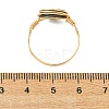 Oval Abalone Shell/Paua Shell Finger Rings RJEW-JR01032-4