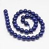 Dyed Round Natural Lapis Lazuli Beads Strands G-K081-4mm-2