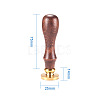 DIY Letter Scrapbook Brass Wax Seal Stamps and Wood Handle Sets AJEW-PH0010-K-2