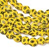 Handmade Millefiori Glass Heart Bead Strands LK-P017-13-2