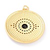 Real 18K Gold Plated Brass Micro Pave Cubic Zirconia Pendants ZIRC-L100-084G-05-3