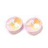 Mocha Fluorescent Style Glass Rhinestone Cabochons GGLA-M005-01A-223MK-3