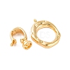 Brass Fold Over Clasps KK-U016-15G-2