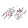 5Pairs 5 Colors Alloy & Synthetic Turquoise Chandelier Earrings EJEW-JE06339-02-5