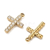 304 Stainless Steel Micro Pave Clear Cubic Zirconia Pendants CU-CBAF0F8-02D-G-2