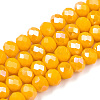 Electroplate Glass Beads Strands EGLA-A044-P8mm-B29-1