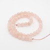 Natural Rose Quartz Round Beads Strands G-J302-06-6mm-2