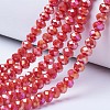 Electroplate Glass Beads Strands EGLA-A034-P10mm-B06-1