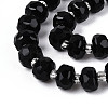 Natural Black Onyx(Dyed & Heated) Beads Strands G-N327-08A-01-4