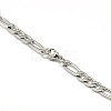 Tarnish Resistant 304 Stainless Steel Figaro Chain Necklace Making STAS-A028-N021P-3