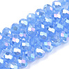 Electroplate Glass Beads Strands EGLA-A034-J6mm-B08-1