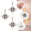 Unicraftale 4Pcs 304 Stainless Steel Manual Polishing Pendants STAS-UN0049-42-5