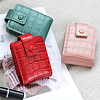 Crocodile Pattern PU Leather Mini Lipstick Makeup Pouch with Mirror AJEW-WH0314-228A-7