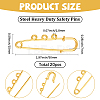 20Pcs Steel Heavy Duty Safety Pin Brooch Pins FIND-SC0022-10-2