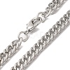 Iron Cuban Link Chain Necklaces for Women Men NJEW-A028-01F-P-2
