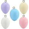 10Pcs 5 Colors Easter Theme Spray Painted Wood Pendants WOOD-SC0001-64-1