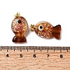 Handmade Dichroic Foil Lampwork Pendants X2-DICH-G001-01G-02-3