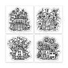 4Pcs 4 Styles PVC Stamp DIY-WH0487-0069-6