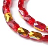 Transparent Electroplate Glass Beads Strands GLAA-Q099-G01-M02-4