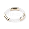 Acrylic Curved Tube Stretch Bracelet BJEW-JB08135-01-1