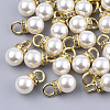 High Luster ABS Plastic Imitation Pearl Pendants X-RB-T011-01A-G-1