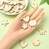 30Pcs 3 Styles Undyed Unfinished Wood Connector Charms WOOD-YW0001-12-3