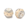Bling Resin Rhinestone Flower Beads OACR-D310-01P-C-1