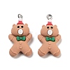 Christmas Theme Opaque Resin Pendants RESI-N039-110-2