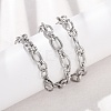 8MM 304 Stainless Textured Oval Link Chain Necklaces SA-CBA725A-26P-2