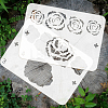 5Pcs 5 Styles PET Hollow Out Drawing Painting Stencils DIY-WH0394-0113-3