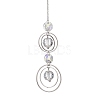 Glass Beads & Brass Hanging Suncatchers HJEW-JM04748-2