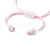 Adjustable Nylon Cord Braided Bead Bracelets for Women BJEW-JB11409-01-4