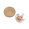 Alloy Cat Eye Pendants PALLOY-JF04105-2