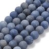 Dyed & Heated Natural Blue Aventurine Beads Strands G-J376-31-10mm-2