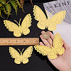 CREATCABIN 3Sets 3D Butterfly PVC Mirrors Wall Stickers DIY-CN0001-86C-3
