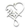 Non-Tarnish 304 Stainless Steel Pendants LS-STAS-B016-06P-2