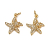 Brass Micro Pave Cubic Zirconia Pendants KK-I358-065G-01-1