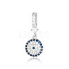 Brass Micro Pave Cubic Zirconia Pendants ZIRC-OY001-33-P-1