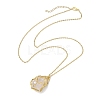 3 Pcs Crystal Stone Cage Pendant Necklaces NJEW-JN04751-02-5