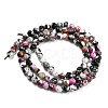 Dyed Natural Fire Crackle Agate Beads Strands G-G007-01B-3